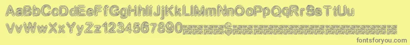 Neondisco Font – Gray Fonts on Yellow Background