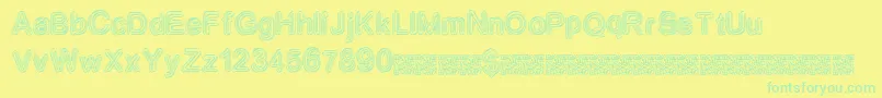 Neondisco Font – Green Fonts on Yellow Background