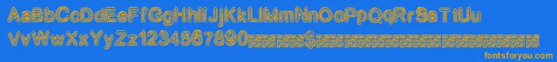 Neondisco Font – Orange Fonts on Blue Background
