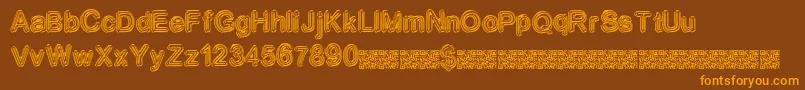 Neondisco Font – Orange Fonts on Brown Background
