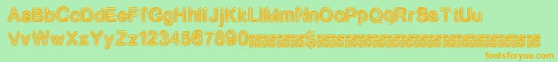 Neondisco Font – Orange Fonts on Green Background