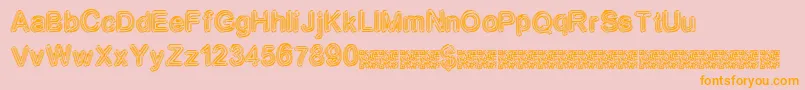 Neondisco Font – Orange Fonts on Pink Background