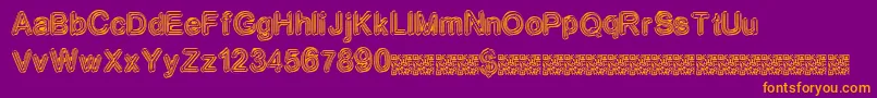 Neondisco Font – Orange Fonts on Purple Background
