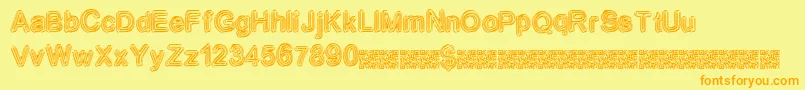 Neondisco Font – Orange Fonts on Yellow Background