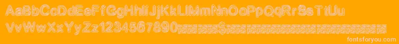 Neondisco Font – Pink Fonts on Orange Background