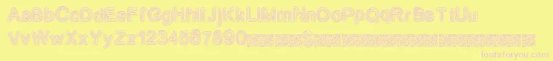 Neondisco Font – Pink Fonts on Yellow Background