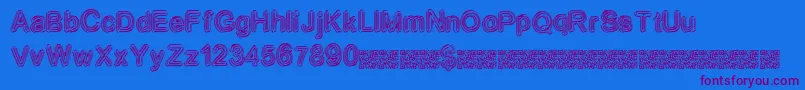 Neondisco Font – Purple Fonts on Blue Background