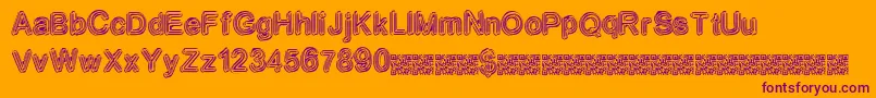 Neondisco Font – Purple Fonts on Orange Background