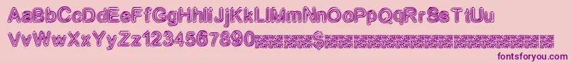 Neondisco Font – Purple Fonts on Pink Background