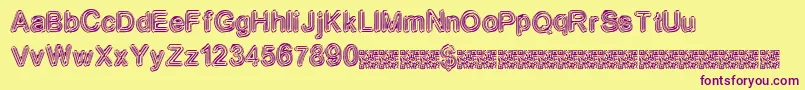 Neondisco Font – Purple Fonts on Yellow Background