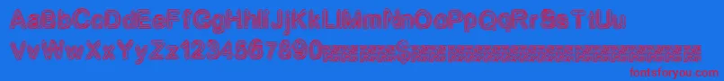 Neondisco Font – Red Fonts on Blue Background