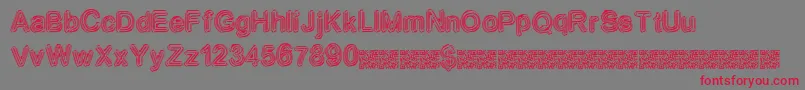 Neondisco Font – Red Fonts on Gray Background