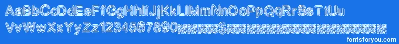 Neondisco Font – White Fonts on Blue Background
