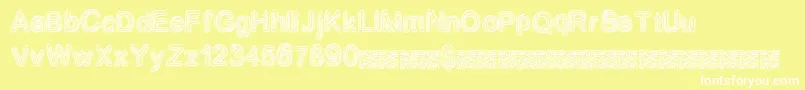 Neondisco Font – White Fonts on Yellow Background