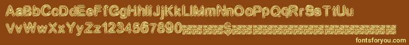 Neondisco Font – Yellow Fonts on Brown Background