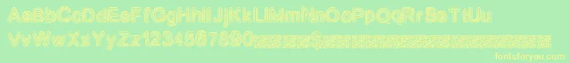 Neondisco Font – Yellow Fonts on Green Background