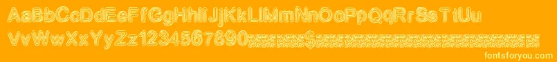 Neondisco Font – Yellow Fonts on Orange Background