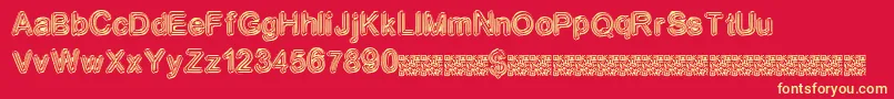 Neondisco Font – Yellow Fonts on Red Background