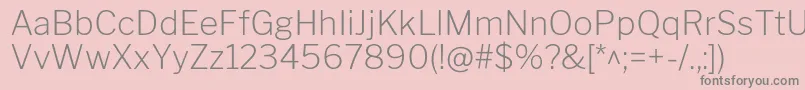 LibrefranklinExtralight Font – Gray Fonts on Pink Background