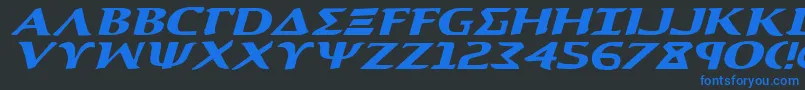 Aegis1ei Font – Blue Fonts on Black Background