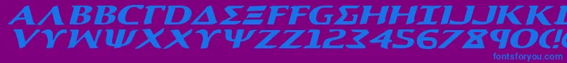Шрифт Aegis1ei – синие шрифты на фиолетовом фоне