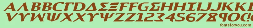 Aegis1ei Font – Brown Fonts on Green Background