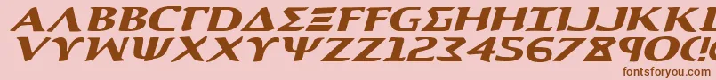 Aegis1ei-fontti – ruskeat fontit vaaleanpunaisella taustalla