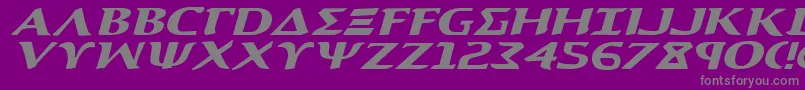 Aegis1ei-fontti – harmaat kirjasimet violetilla taustalla