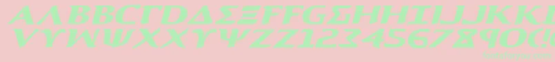 Aegis1ei Font – Green Fonts on Pink Background