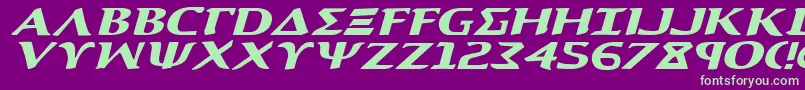 Aegis1ei Font – Green Fonts on Purple Background