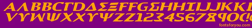 Aegis1ei Font – Orange Fonts on Purple Background