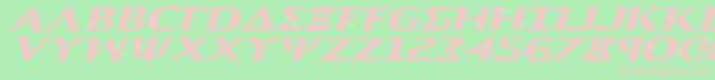 Aegis1ei Font – Pink Fonts on Green Background