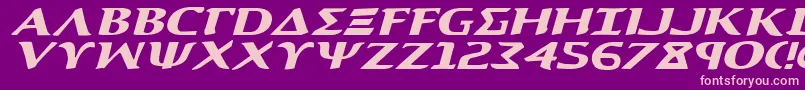 Aegis1ei Font – Pink Fonts on Purple Background