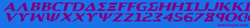 Aegis1ei Font – Purple Fonts on Blue Background