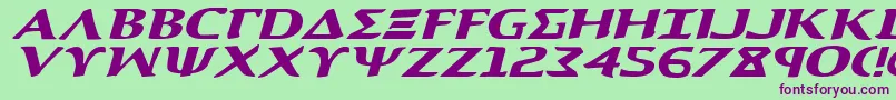Шрифт Aegis1ei – фиолетовые шрифты на зелёном фоне