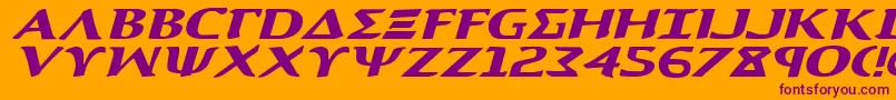 Aegis1ei Font – Purple Fonts on Orange Background