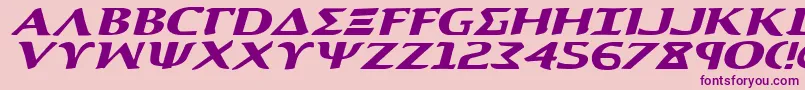 Aegis1ei-fontti – violetit fontit vaaleanpunaisella taustalla