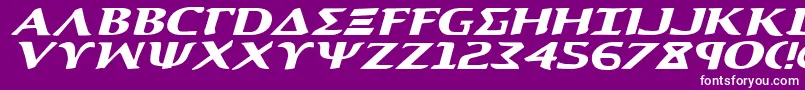 Шрифт Aegis1ei – белые шрифты на фиолетовом фоне
