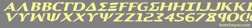 Aegis1ei Font – Yellow Fonts on Gray Background
