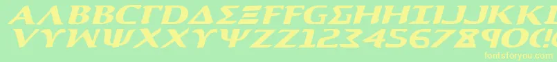 Aegis1ei Font – Yellow Fonts on Green Background
