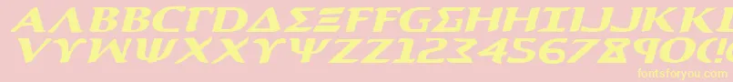 Aegis1ei Font – Yellow Fonts on Pink Background
