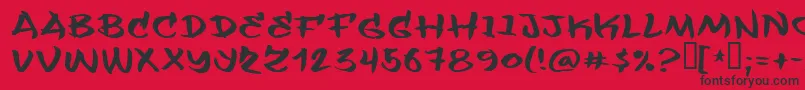 Flashit Font – Black Fonts on Red Background