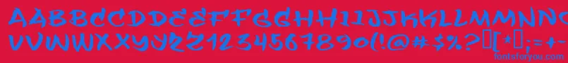 Flashit Font – Blue Fonts on Red Background