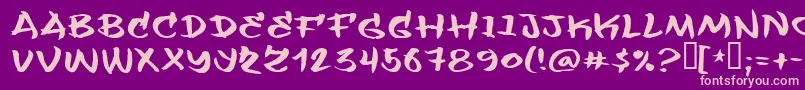 Flashit Font – Pink Fonts on Purple Background