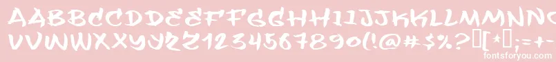 Flashit Font – White Fonts on Pink Background