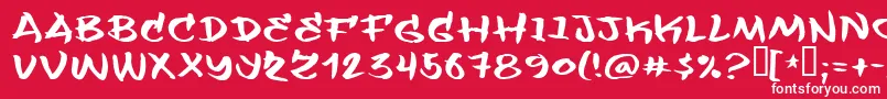 Flashit Font – White Fonts on Red Background