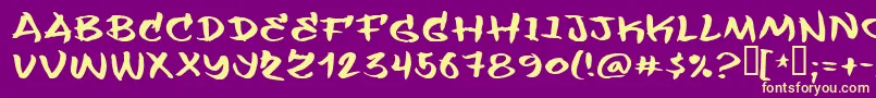 Flashit Font – Yellow Fonts on Purple Background