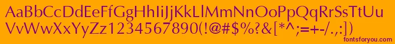 AgoptN Font – Purple Fonts on Orange Background