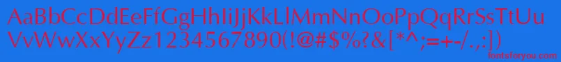 AgoptN Font – Red Fonts on Blue Background