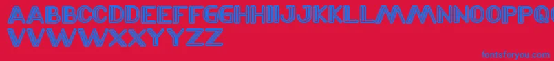 LaserGun Font – Blue Fonts on Red Background